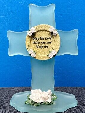 Decorative Bless You & Keep You Cross Plaque